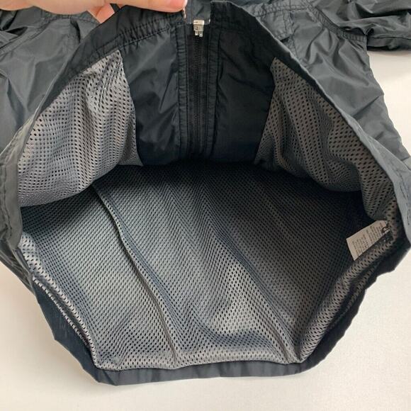 RVCA Jacket Womens S Small Black Bay Breaker Full Zip Hidden Hood Lightweight - Picture 10 of 13